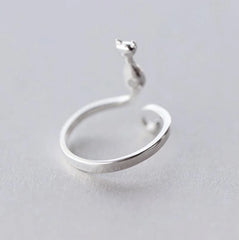 Trendy Cute Rings Silver Color for Women Adjustable - PeticaDeals