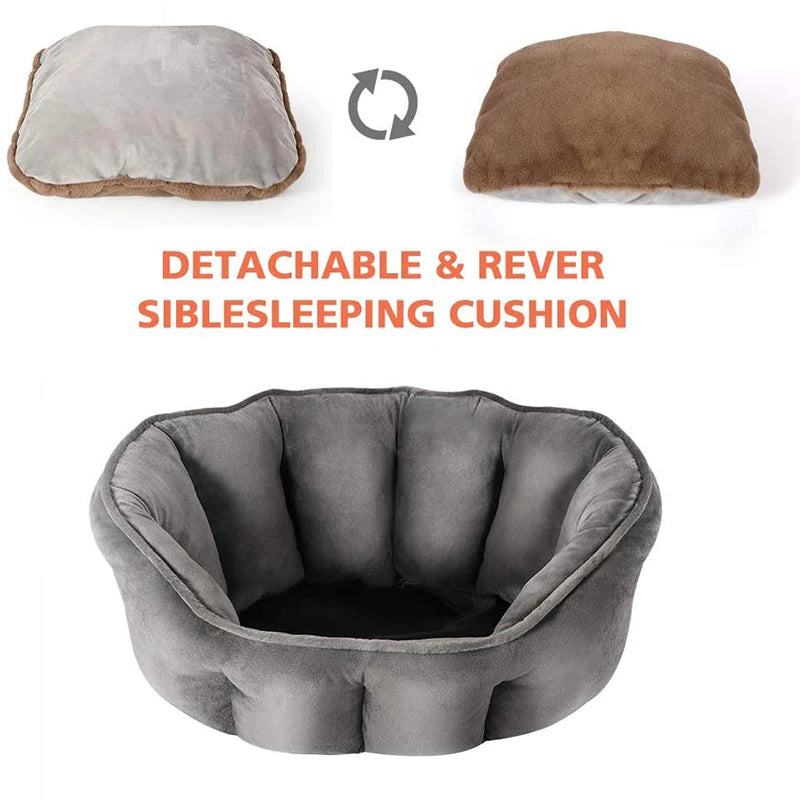 Ultra Soft Cat Small Dogs Bed Comfortable Washable Detachable Anti-slip Waterproof - PeticaDeals