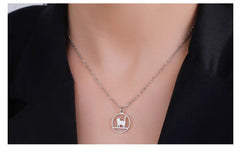 Walking Cat Kitten Necklace for Women Stainless Steel Pendant Necklaces - PeticaDeals