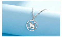 Walking Cat Kitten Necklace for Women Stainless Steel Pendant Necklaces - PeticaDeals