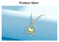 Walking Cat Kitten Necklace for Women Stainless Steel Pendant Necklaces - PeticaDeals