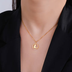 Walking Cat Kitten Necklace for Women Stainless Steel Pendant Necklaces - PeticaDeals
