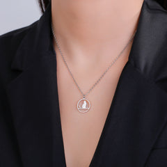 Walking Cat Kitten Necklace for Women Stainless Steel Pendant Necklaces - PeticaDeals