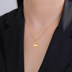 Walking Cat Kitten Necklace for Women Stainless Steel Pendant Necklaces - PeticaDeals