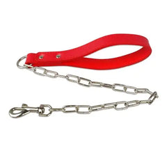 Walking Lead Rope Harness Leashes With Leather Handle Durable Dog Chain Leash Small Large Dogs - PeticaDeals