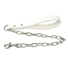 Walking Lead Rope Harness Leashes With Leather Handle Durable Dog Chain Leash Small Large Dogs - PeticaDeals