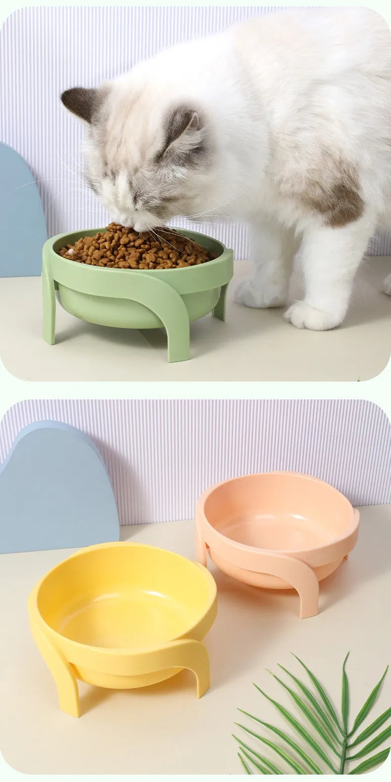 Washable Food Container Water Bowl Plastic Cat Dog Bowls - PeticaDeals