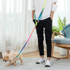 Wind Leather Hand Woven Dog Collar Leash Soft And Comfortable Pet Leash Adjustable Dog - PeticaDeals