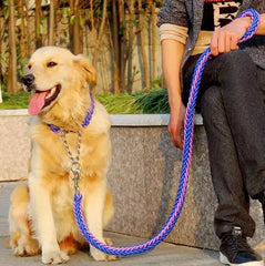 Wind Leather Hand Woven Dog Collar Leash Soft And Comfortable Pet Leash Adjustable Dog - PeticaDeals