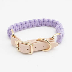 Wind Leather Hand Woven Dog Collar Leash Soft And Comfortable Pet Leash Adjustable Dog - PeticaDeals