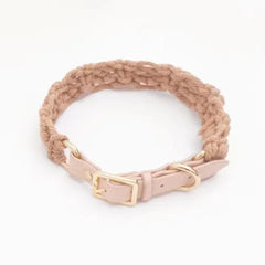 Wind Leather Hand Woven Dog Collar Leash Soft And Comfortable Pet Leash Adjustable Dog - PeticaDeals