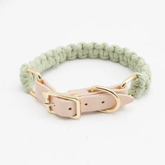 Wind Leather Hand Woven Dog Collar Leash Soft And Comfortable Pet Leash Adjustable Dog - PeticaDeals