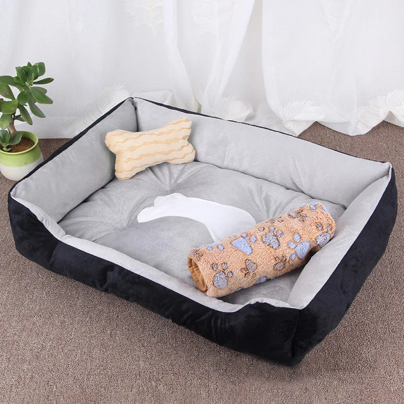 Winter Big Pet Bed Warm Fleece Pet House - PeticaDeals