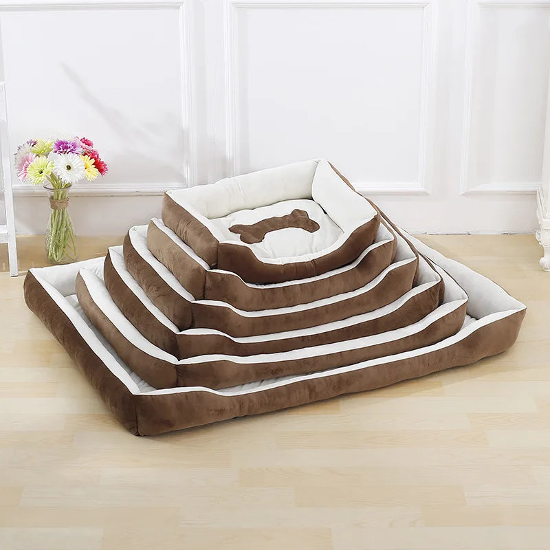 Winter Big Pet Bed Warm Fleece Pet House - PeticaDeals