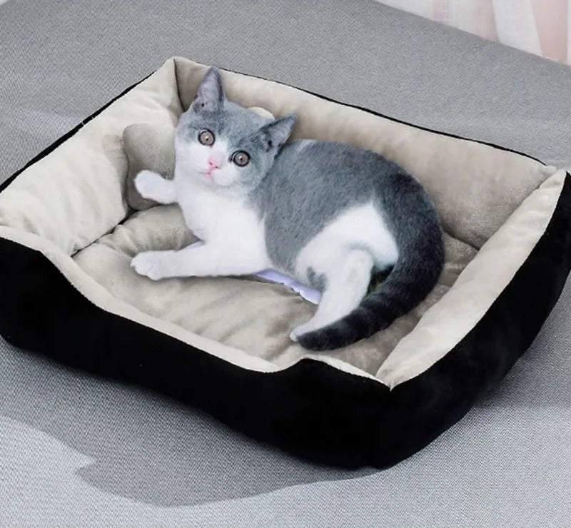 Winter Big Pet Bed Warm Fleece Pet House - PeticaDeals