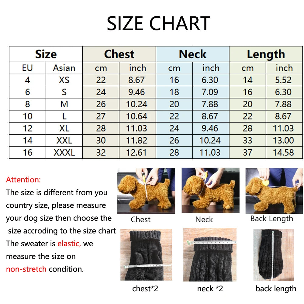 Winter Warm Sweaters For Dogs Small & Cats - PeticaDeals