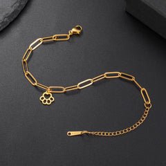 Women's Bracelet Stainless Steel Rectangular Chain Hip Hop Vintage Pendant Jewelry - PeticaDeals