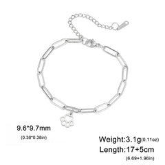 Women's Bracelet Stainless Steel Rectangular Chain Hip Hop Vintage Pendant Jewelry - PeticaDeals
