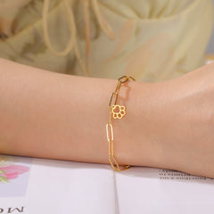 Women's Bracelet Stainless Steel Rectangular Chain Hip Hop Vintage Pendant Jewelry - PeticaDeals