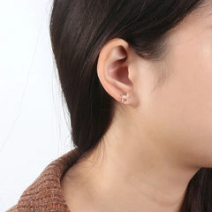 Women's Stud Earrings Cat Shape 925 Sterling Silver Romantic 11 MM Cat Earring - PeticaDeals