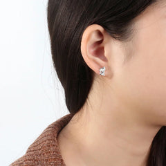 Women's Stud Earrings Cat Shape 925 Sterling Silver Romantic 11 MM Cat Earring - PeticaDeals