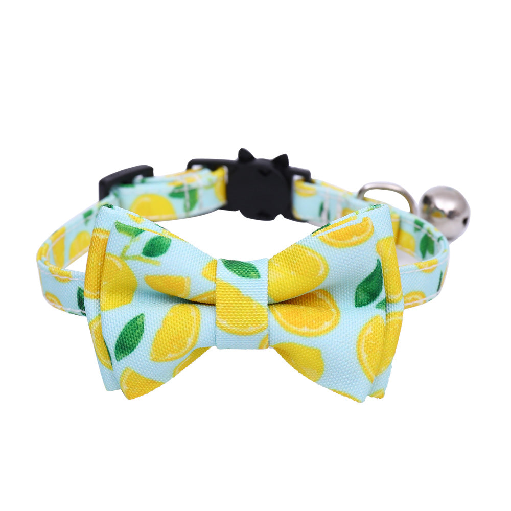 Safety Elastic Bowtie With Bell Small Dog & Cat Collar - PeticaDeals