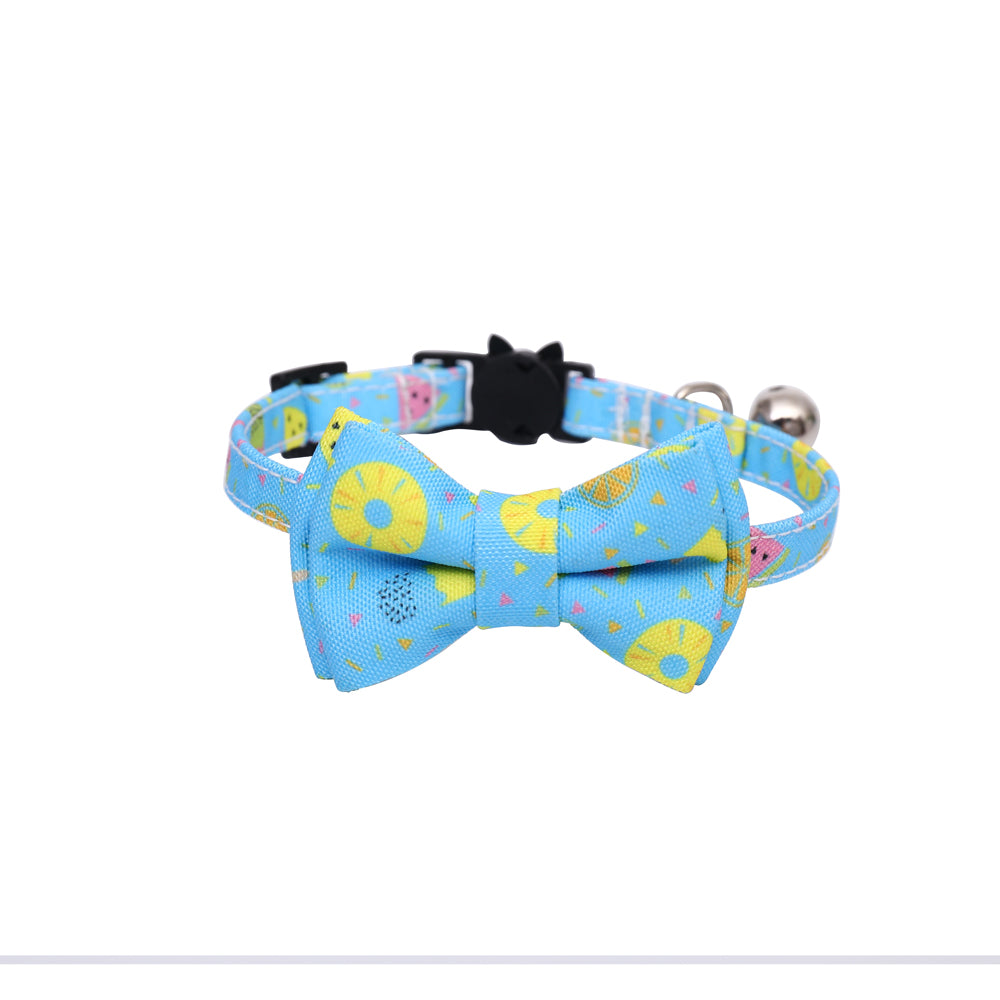 Safety Elastic Bowtie With Bell Small Dog & Cat Collar - PeticaDeals