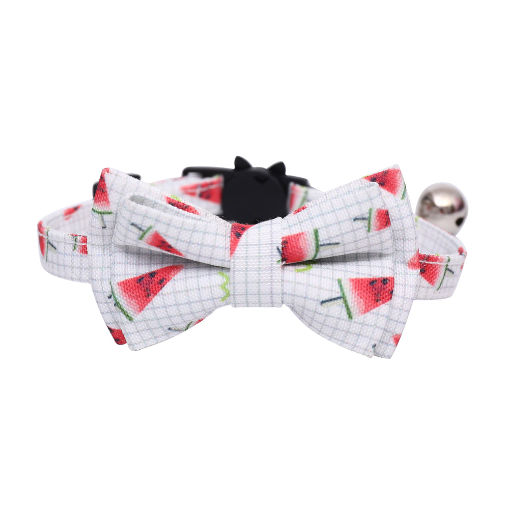 Safety Elastic Bowtie With Bell Small Dog & Cat Collar - PeticaDeals