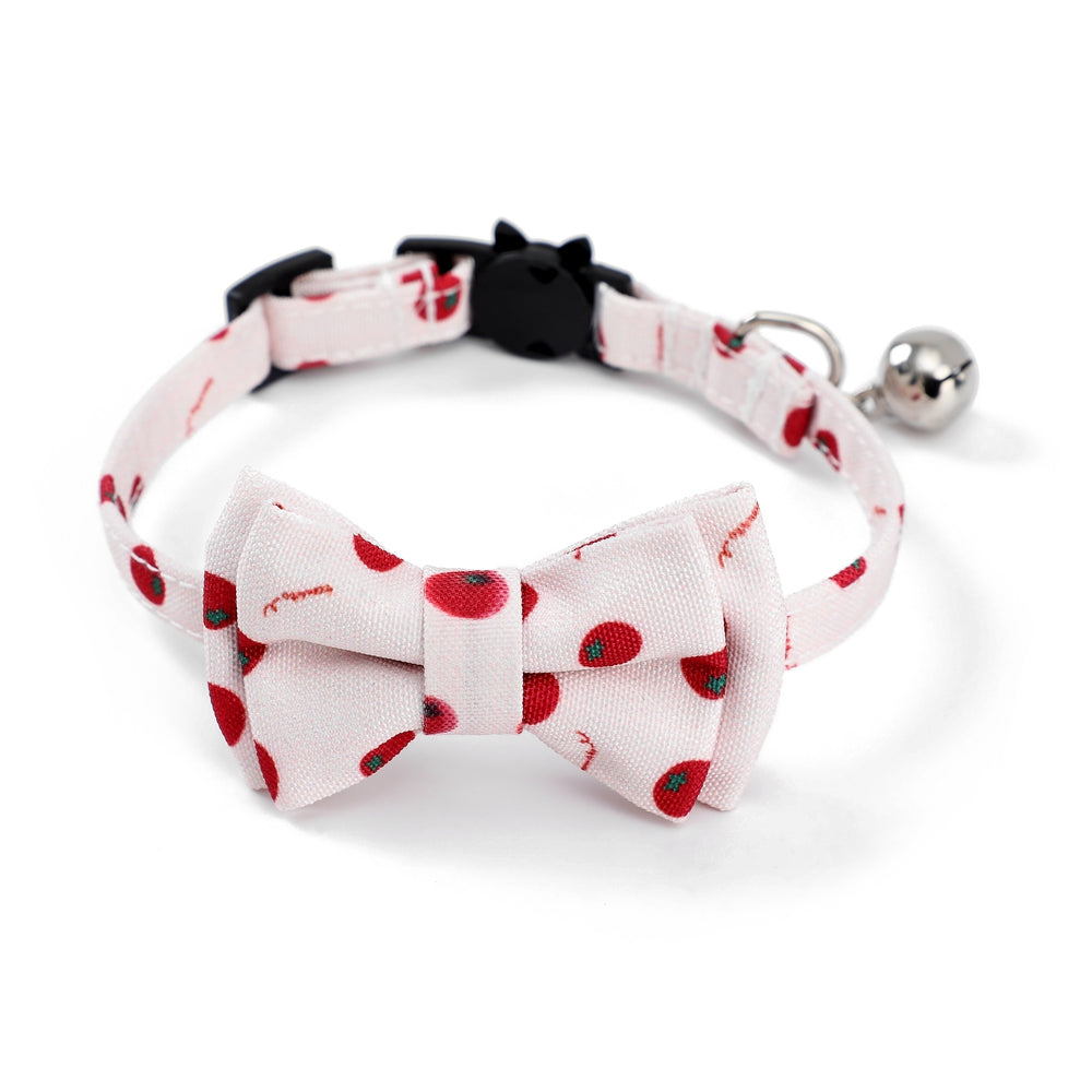 Safety Elastic Bowtie With Bell Small Dog & Cat Collar - PeticaDeals