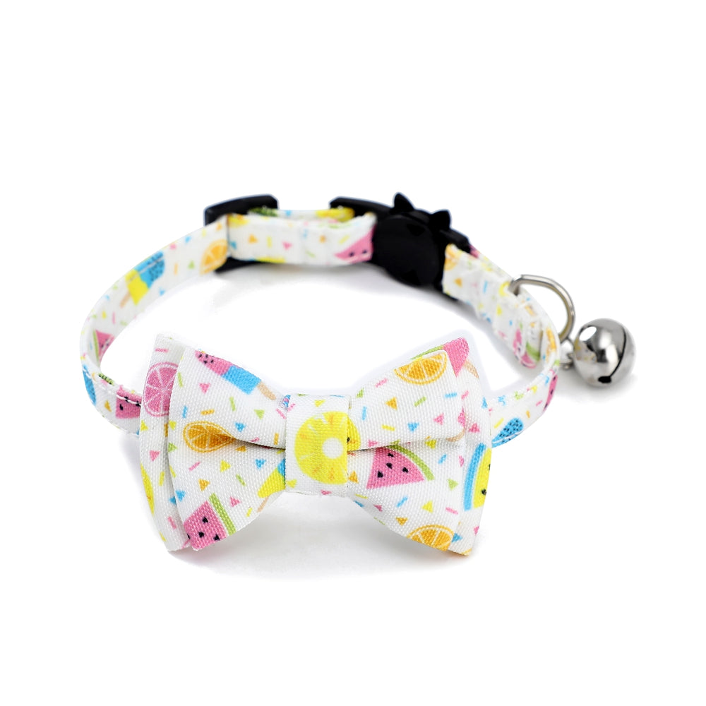 Safety Elastic Bowtie With Bell Small Dog & Cat Collar - PeticaDeals