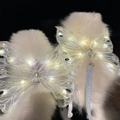 wings glowing butterfly back decoration For Dog & Cats - PeticaDeals