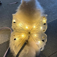 wings glowing butterfly back decoration For Dog & Cats - PeticaDeals
