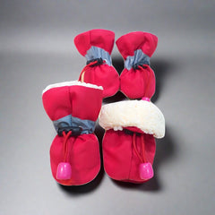 4pcs/set Dog Winter Warm Anti-skid Rain Shoes - PeticaDeals
